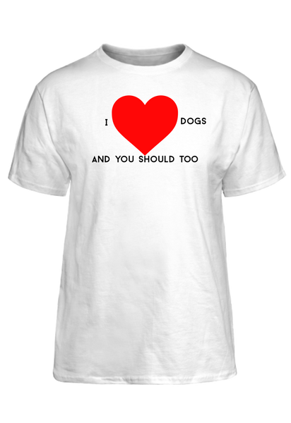 I LOVE Dogs Tee - SF Aparrel